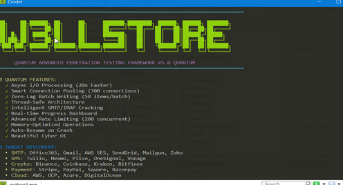 W3llstore QUANTUM ADVANCED PENETRATION TESTING FRAMEWORK V5.0