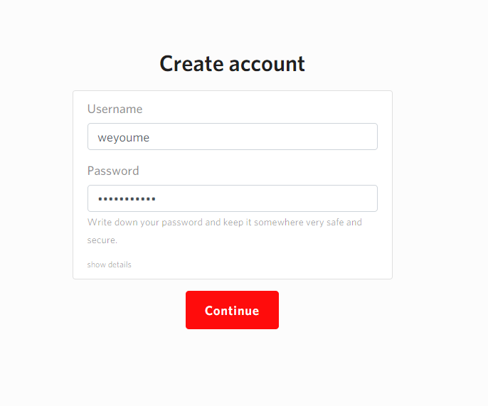 Steemconnect register/accounts/create modal Part 1
