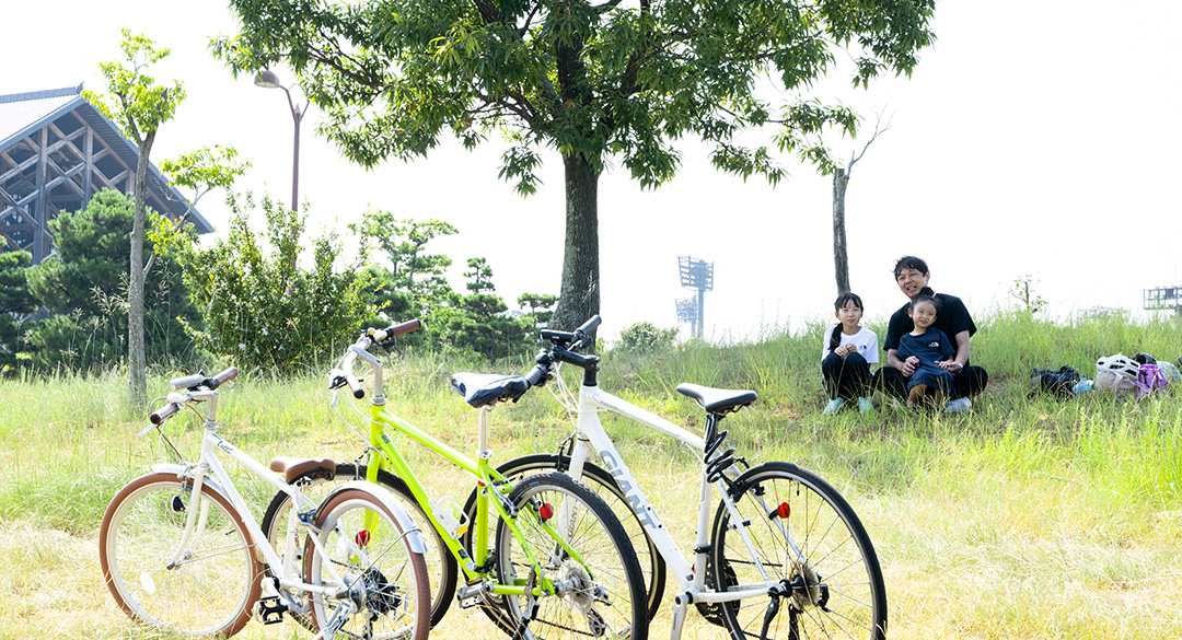 親子でサイクリング