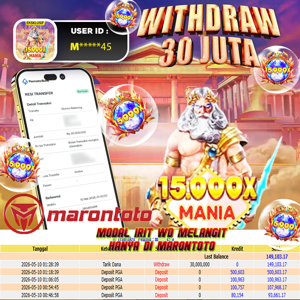 BUKTI JEPE SLOT GACOR DI 15.000X MANIA - SLOT MANIA ⚡️⚡️