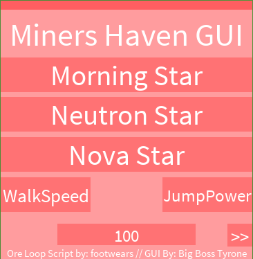 S Updated Miners Haven Gui 3 Negotiable - roblox miners haven morning star robux earncon