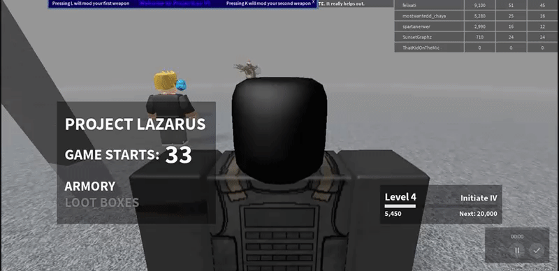Release Project Lazarus Gui With Keybinds - project lazarus roblox discord