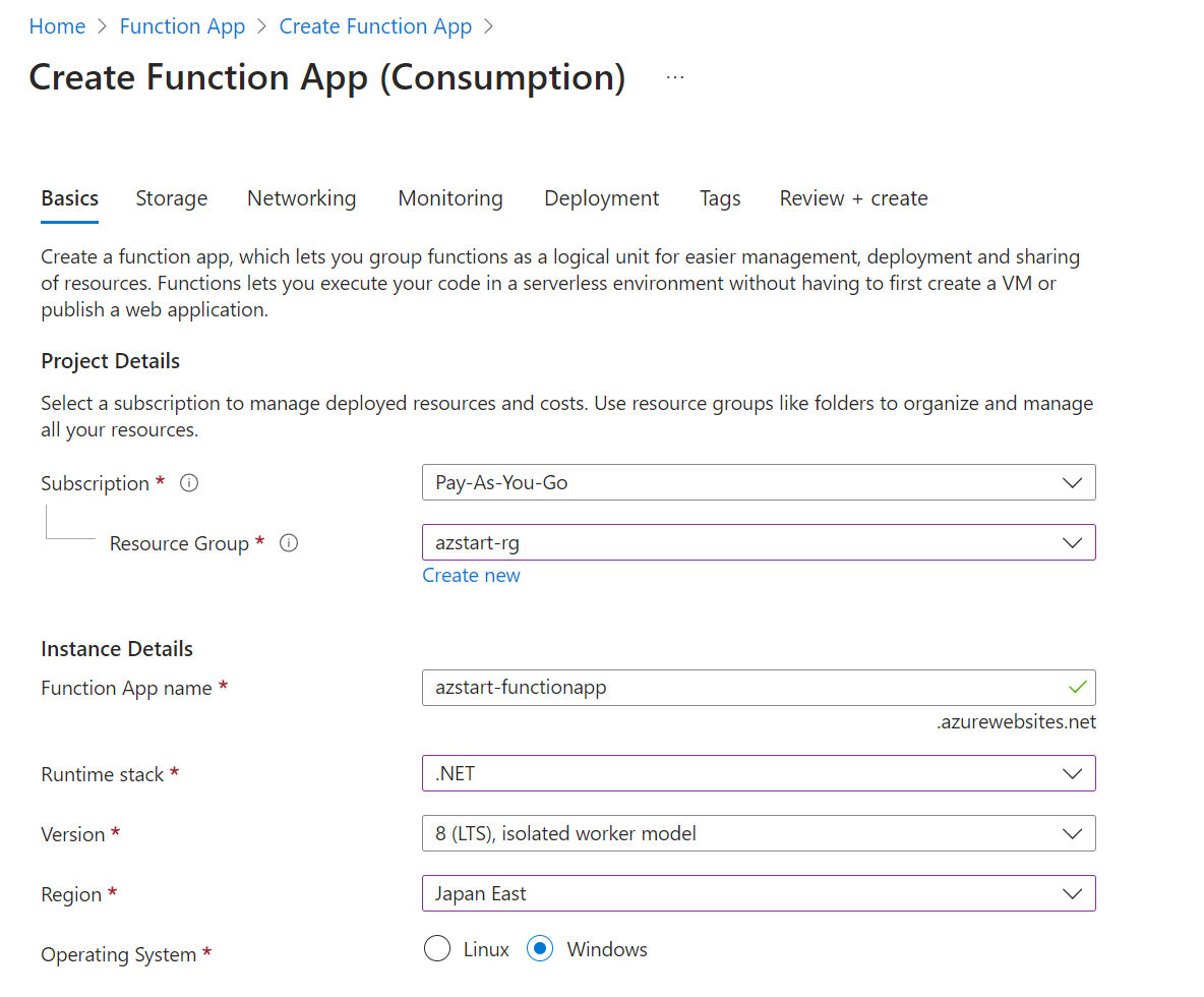 Creating a Function App - Basics