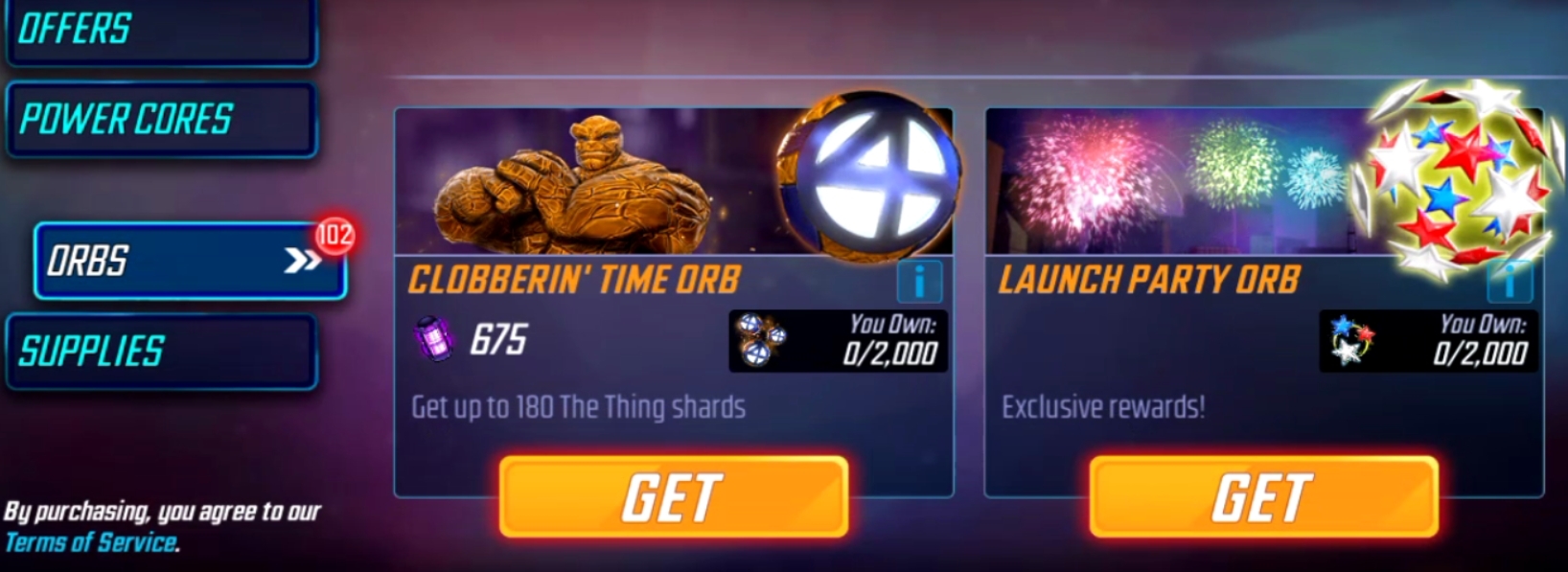 500 A Force Emblems and 2 launch party orbs offer r/MarvelStrikeForce