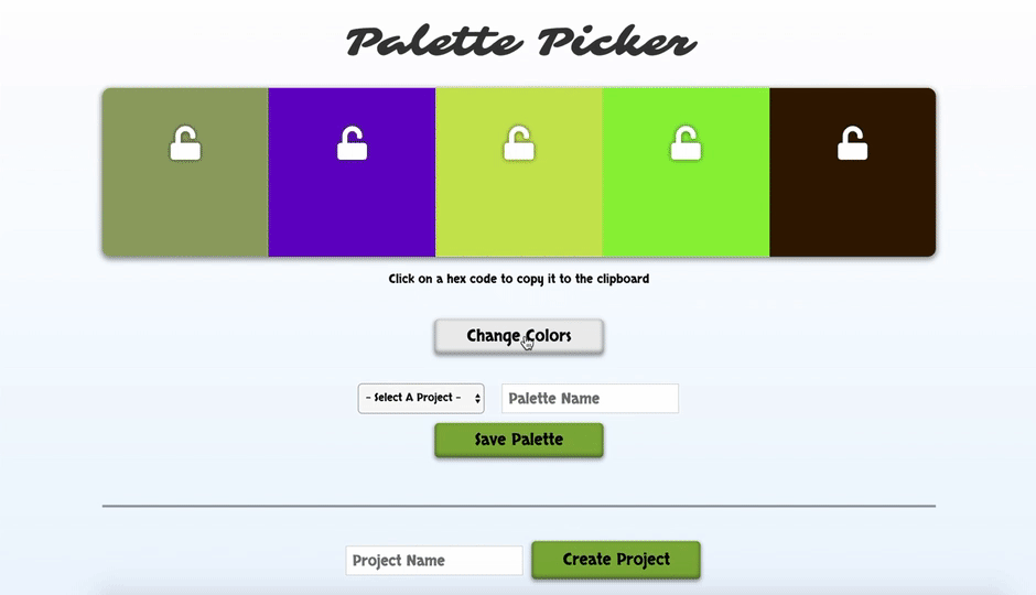 GitHub - jarushford/palette-picker: A color palette selection tool ...