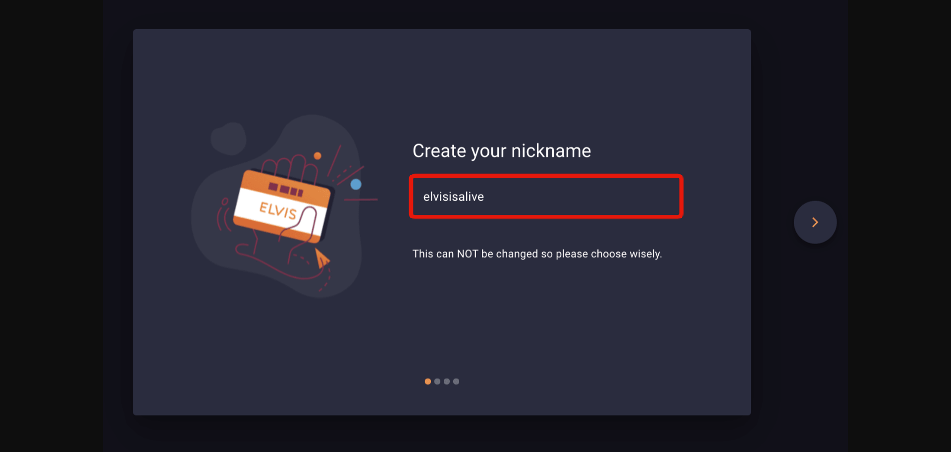 cloudbet review: Choosing nickname 