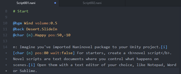 Naninovel Scripts Naninovel