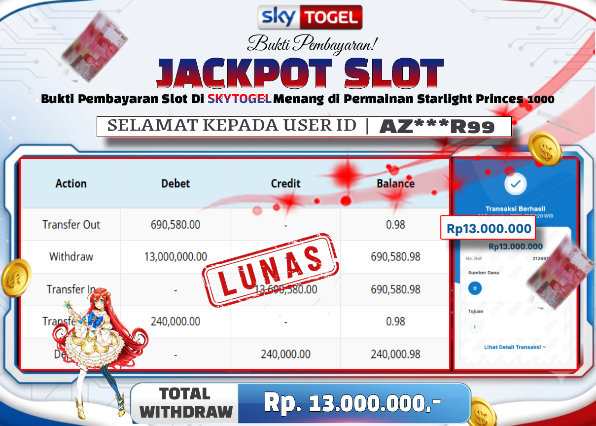 🏆 BUKTI KEMENANGAN STARLIGHT PRINCES 1000 MEMBER SKYTOGEL🏆