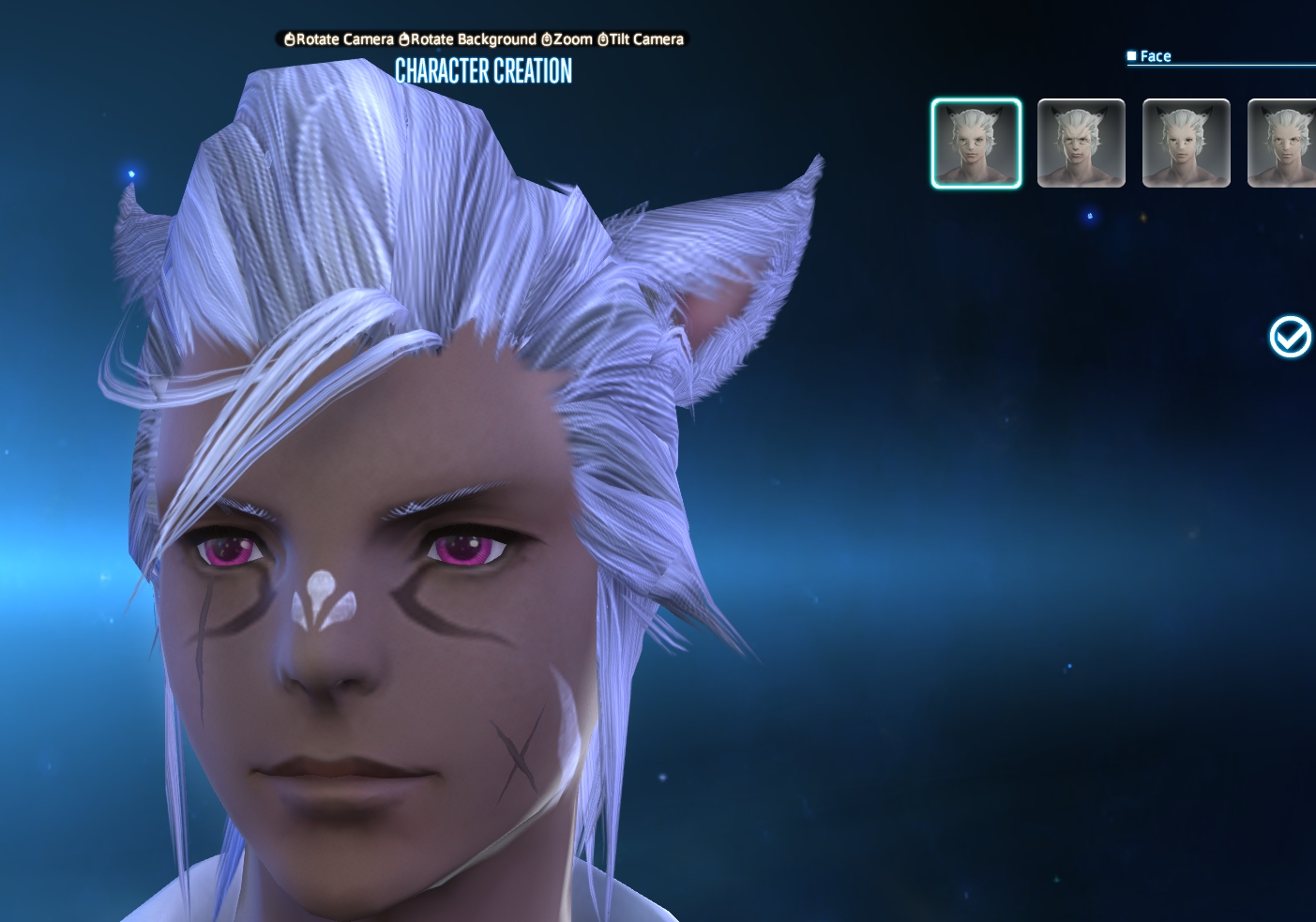 I saw that miqo’te can have white face marking how can I get that? The ...