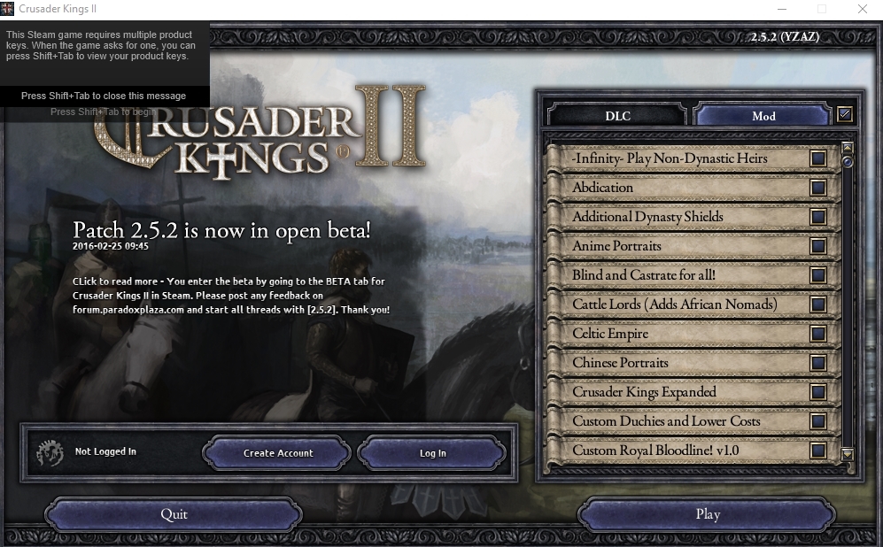 ck2 mods not showing up
