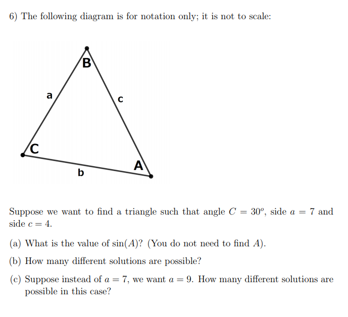 Solved 6) The following diagram is for notation only; it is | Chegg.com