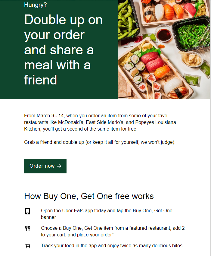 buy 1 get 1 free uber eats