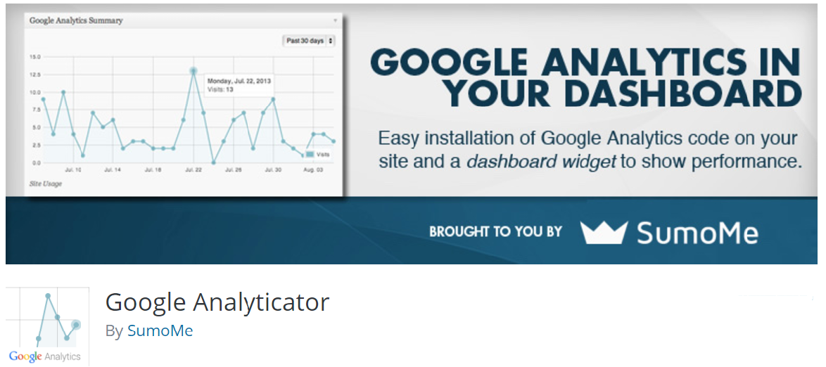 Googleアナリティクスの結果をWordpressで見ることが可能なプラグイン Google Analyticator