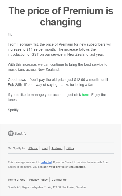 Music, Spotify is Increasing Premium Prices