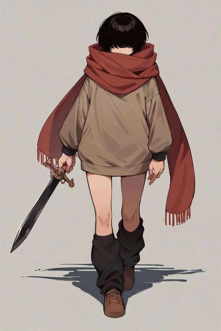  A young lad with a sword.