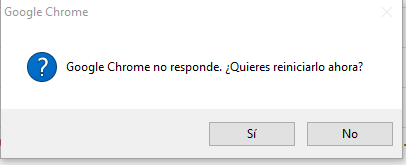 Resultado de imagen para google chrome no responde