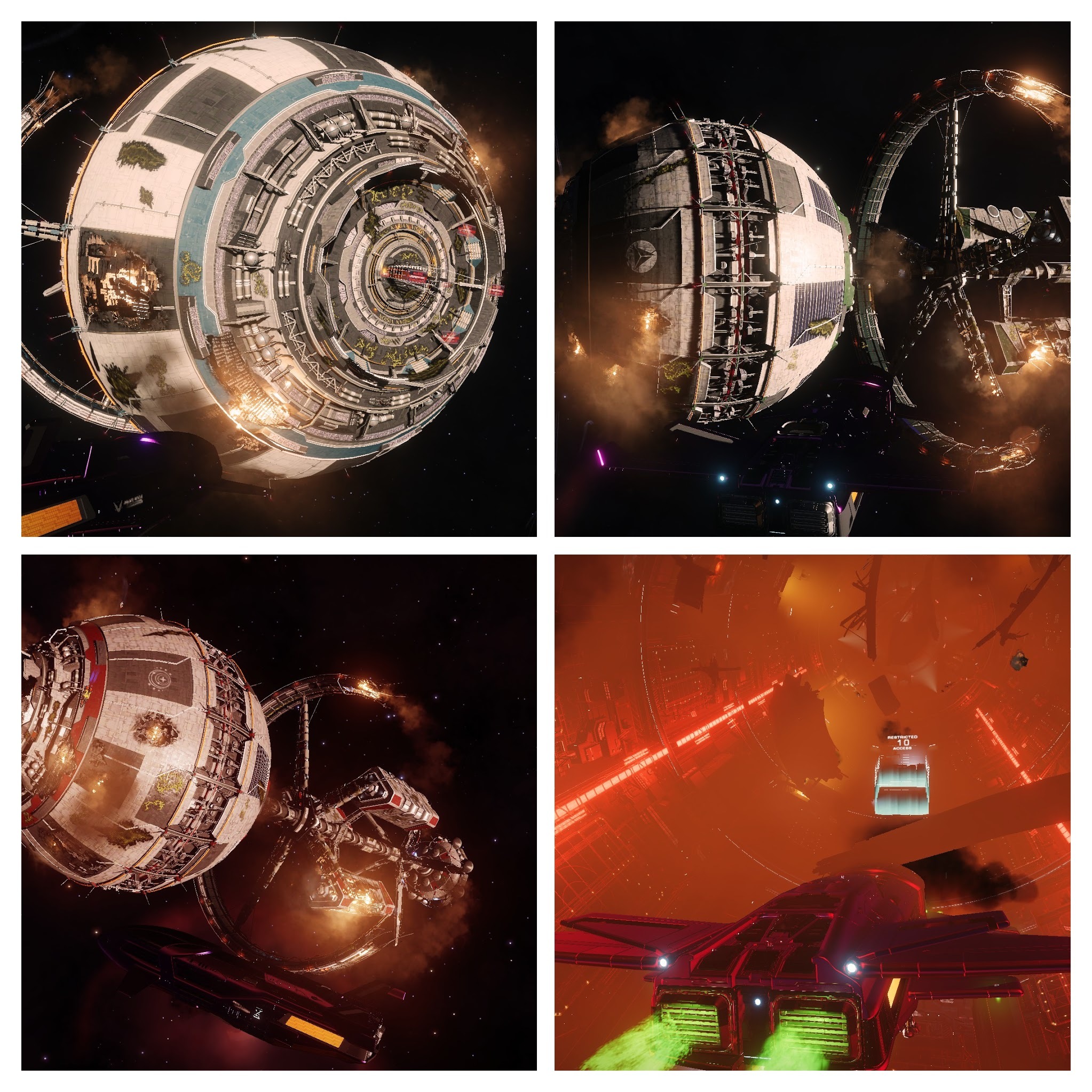 Witch Head Sector Stations damage appearance