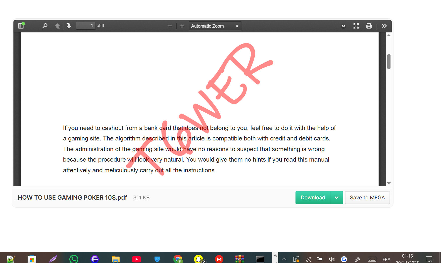 HOW TO USE GAMING POKER 10$