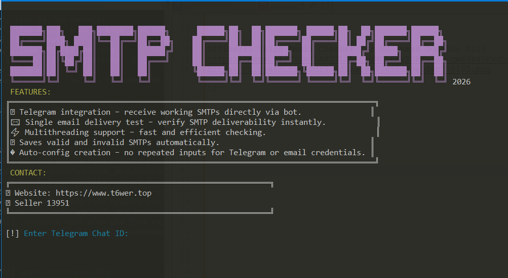 SMTP Checker Premium + AutoSend telegram 2026