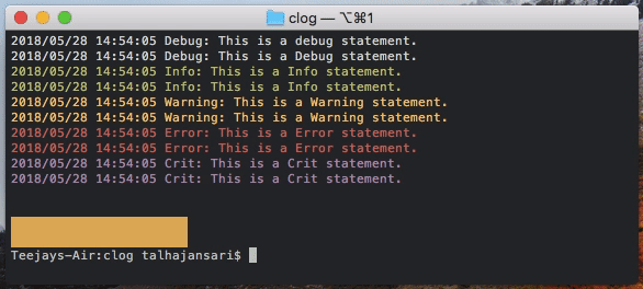 Clog Terminal Screenshot