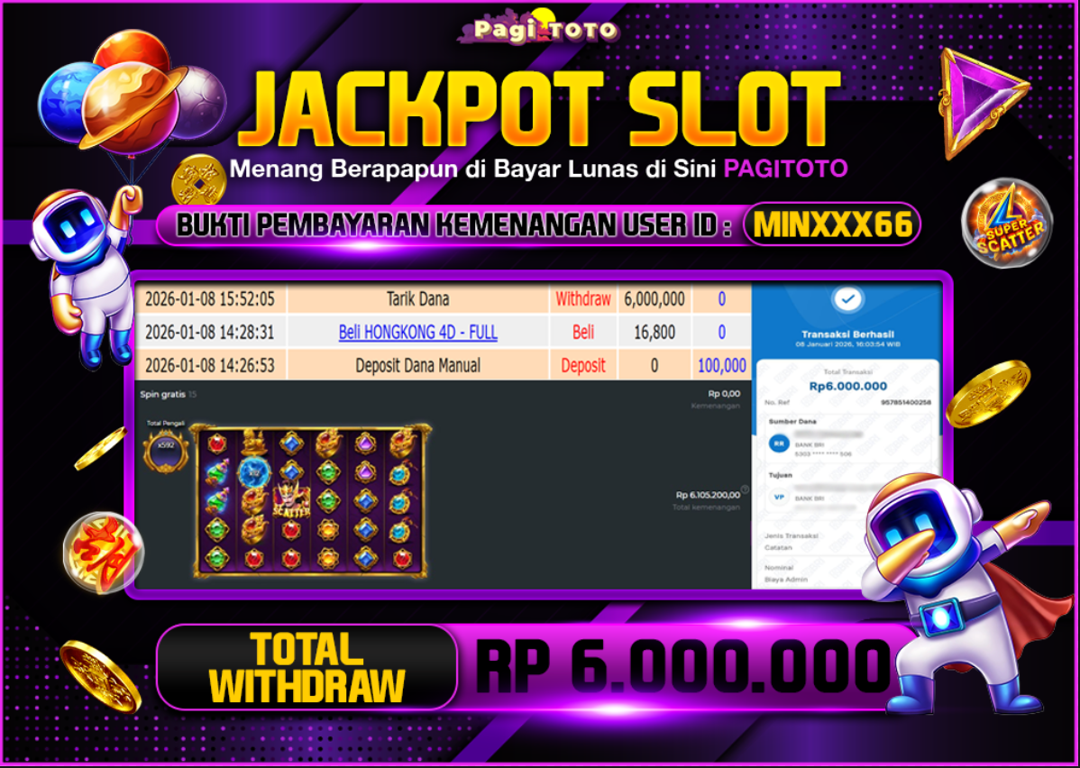HAPPY JACKPOT MEMBER PAGITOTO SLOT GATES OF GATOT KACA Rp  6.000.000-, - LUNAS