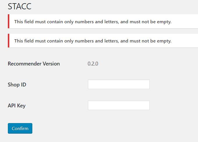 Response to invalid input