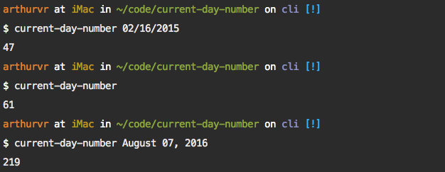 current day number cli image