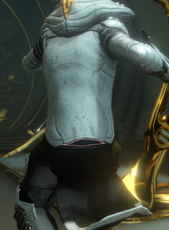 Manduka Suit hole during animations Art & Animation Warframe Forums