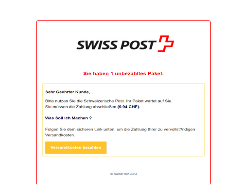 ☑️ Swiss Post verify Letter High Quality Send Inbox HTML 2025 ✅