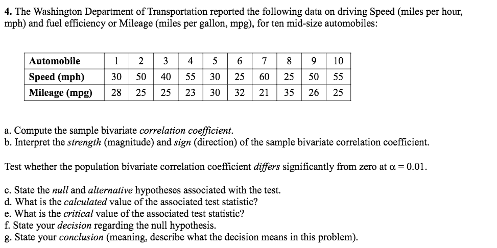 Solved The Washington Department Of Transportation Report 4 The Washington Department Of Transportation Rep