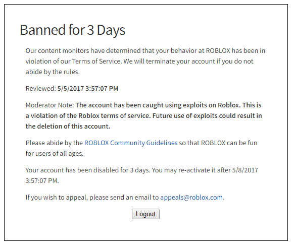 Warning Increased Roblox Moderation Systems