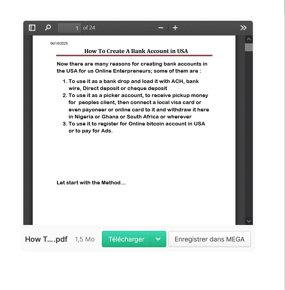 How To Create A Bank Account in USA📌Fresh-Method✅-High-Quality-PDF-✅Latest-