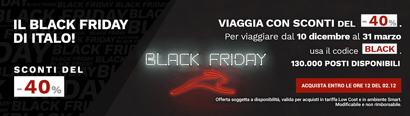 Offerta Black Friday Italo