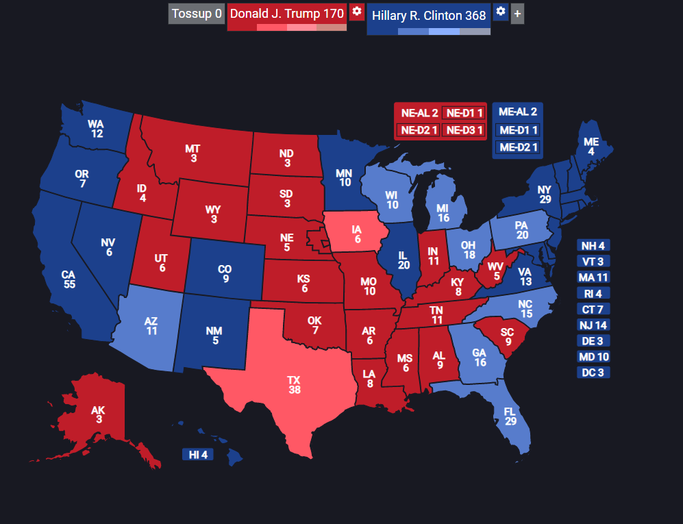 Clinton 2016 - Full Analysis and Discussion: The best possible victory ...