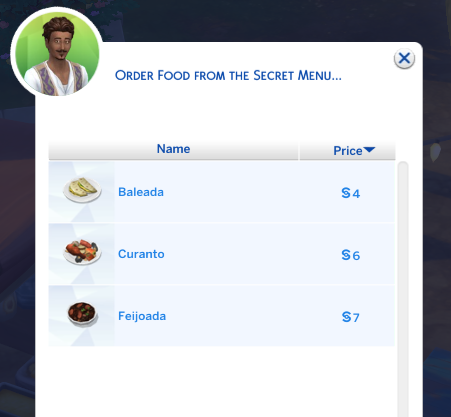 sims 4 food list