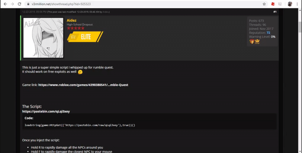 Exploit Script List Roblox Pastebin