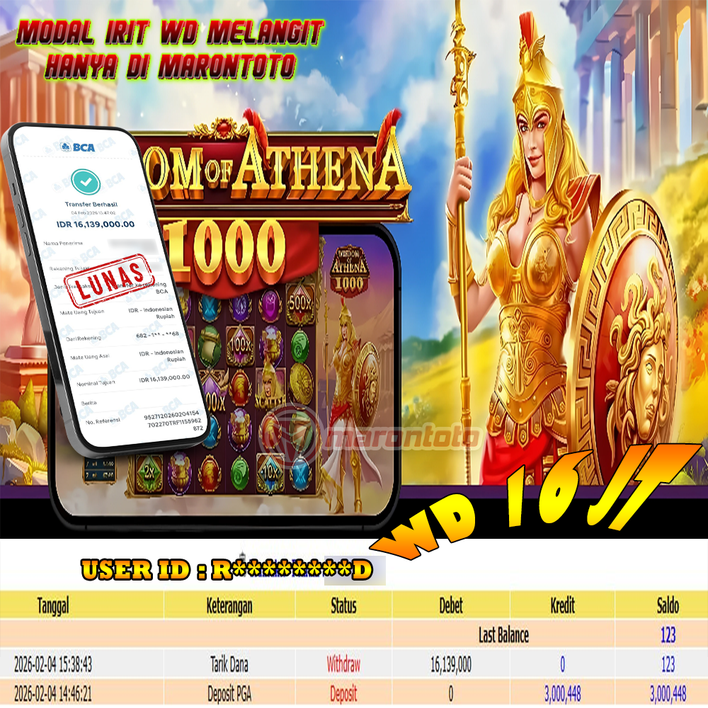 BUKTI JEPE SLOT GACOR DI WISDOM OF ATHENA 1000 - PRAGMATIC PLAY
