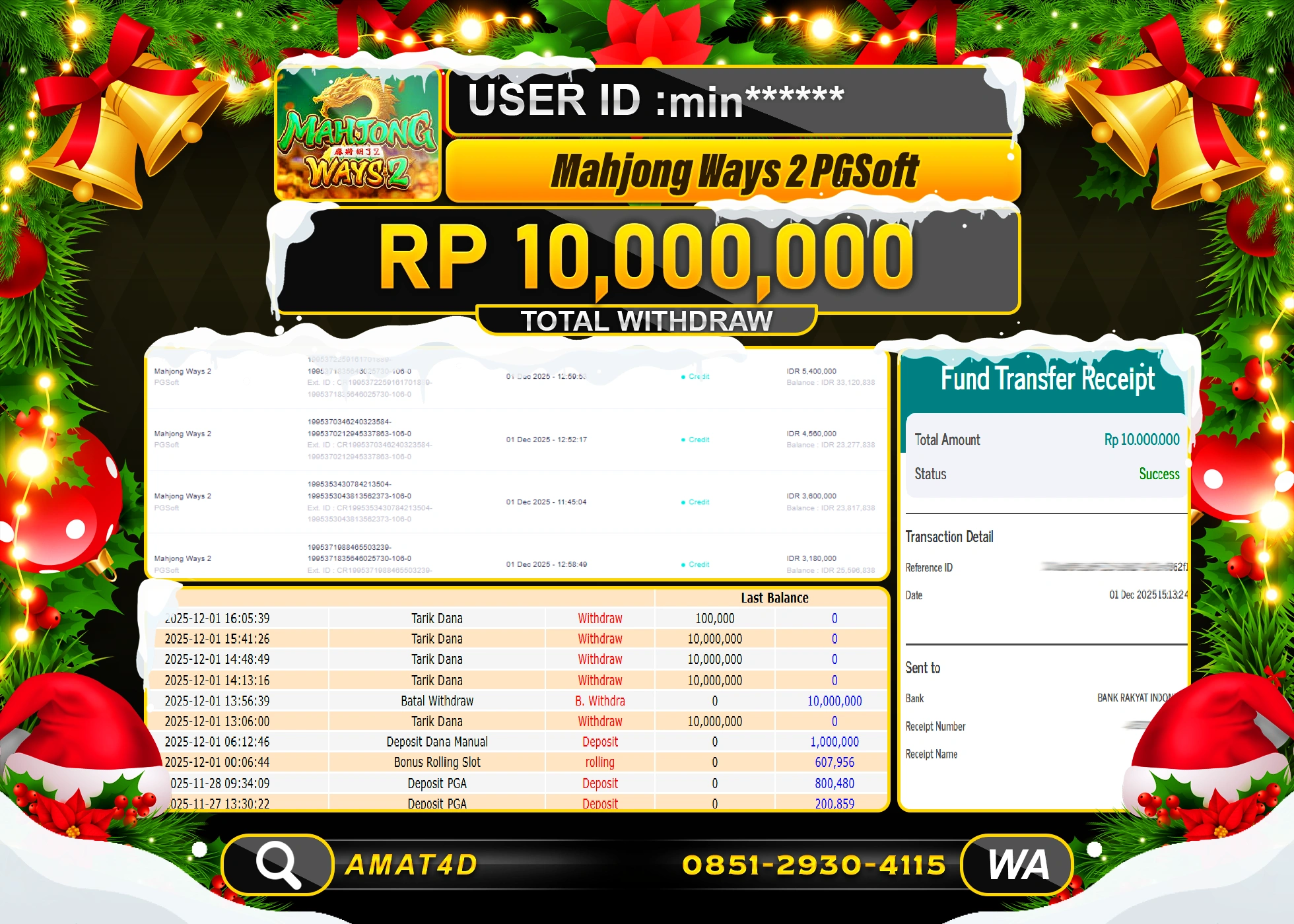 AMAT4D KEMENANGAN DI MAHJONG WAYS 2 PG SOFT  Rp.15.000.000 BERHASIL TERBAYAR LUNAS