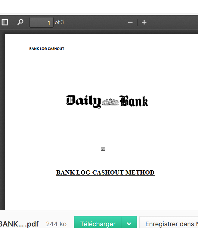 BANK LOG CASHOUT METHOD❤️Fresh-Method✔️-High-Quality-PDF-✔️Latest-