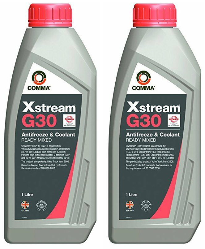 2x Comma Xstream G30 Antifreeze & Coolant Ready Mixed XSM1L 1L = 2L eBay