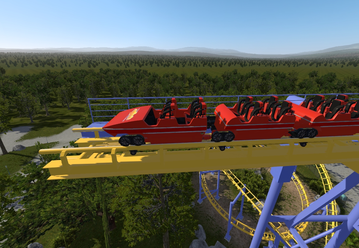 Arrow Corkscrew trains with Original Restraints on NL2 NoLimits