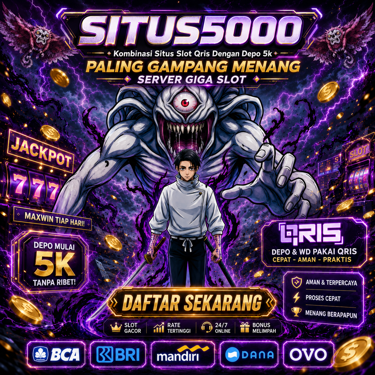 SITUS5000 - Kombinasi Gacor Situs Slot Qris & Slot Depo 5K Paling Gampang Jackpot Server Giga