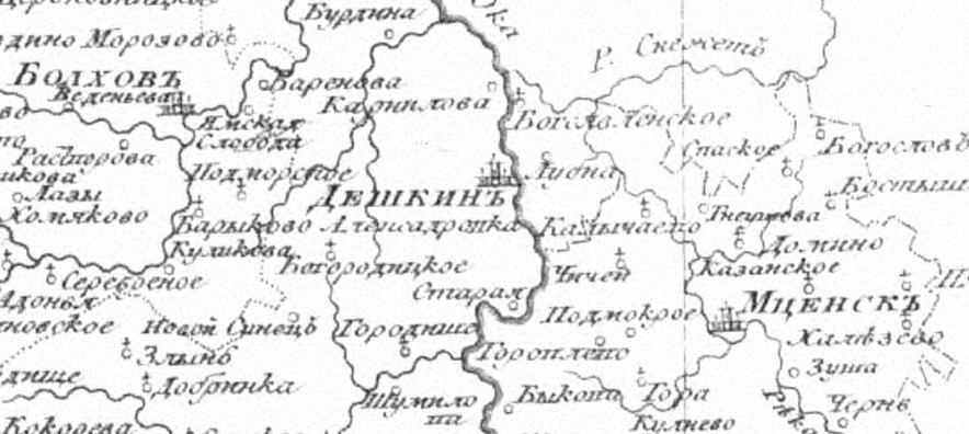 Деревня орловской губернии орловского уезда. Карта Орловской губернии 1796 года. Карта Мценского уезда.