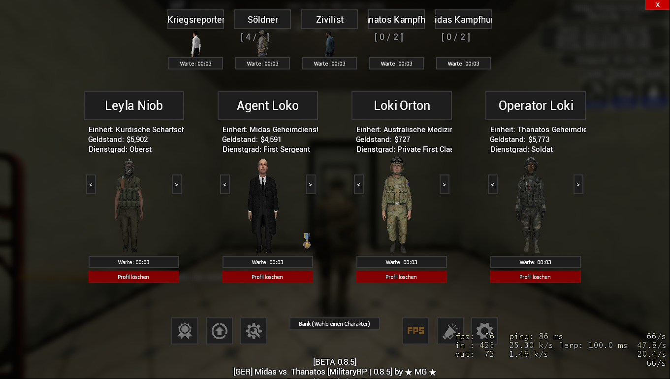 Man kann als temporärer Zivilist (F4) einer Koalition beitreten Archiv Modern Gaming