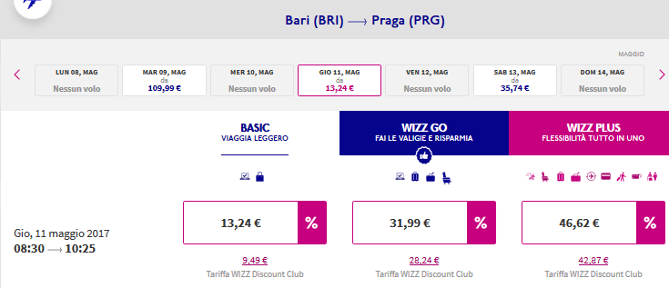 Guarda le offerte voli Wizz Air qui!