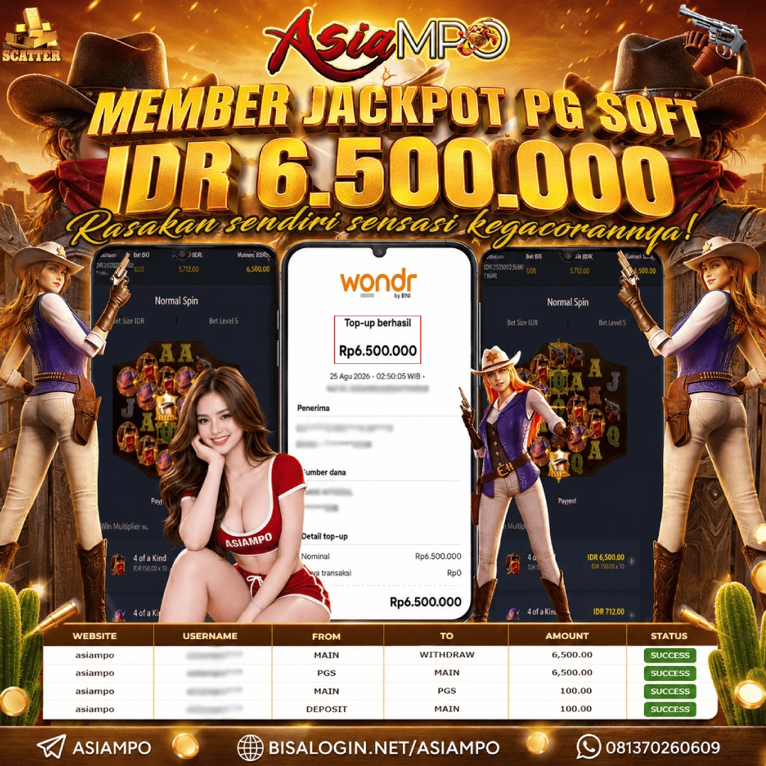 MEMBER JACKPOT PG SOFT WILD BOUNTY SHOWDOWN IDR 6.500.000
