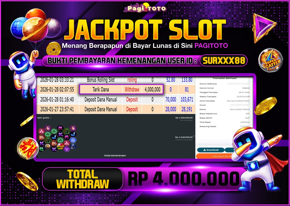 HAPPY JACKPOT MEMBER PAGITOTO SLOT STAR BOUNTY Rp  4.000.000-, - LUNAS