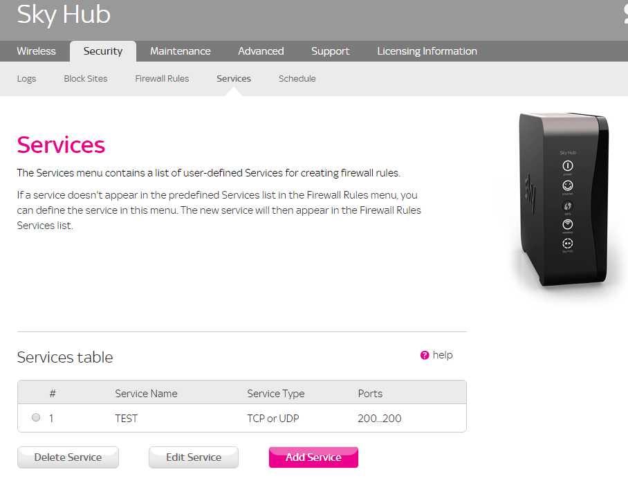 Sky SR102 Port Forwarding Sky Community