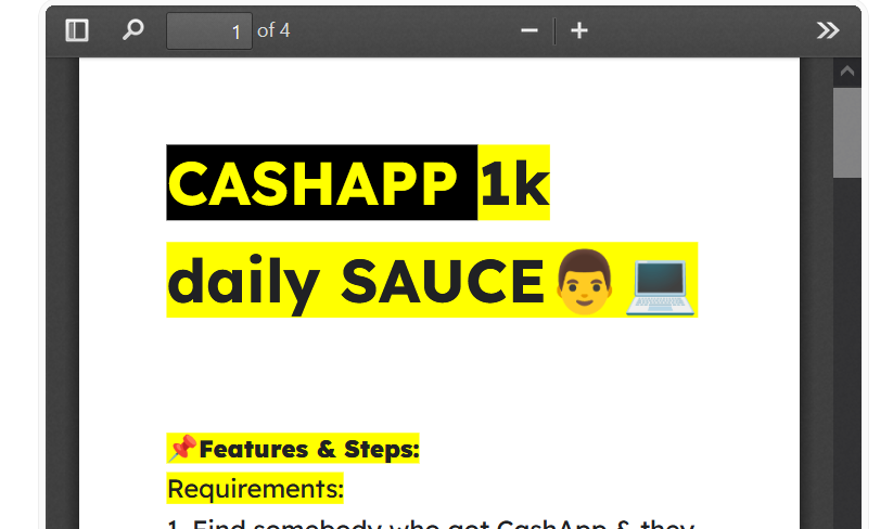 CASHAPP 1k Sauce📕Fresh-Method✔️-High-Quality-PDF-✔️Latest-