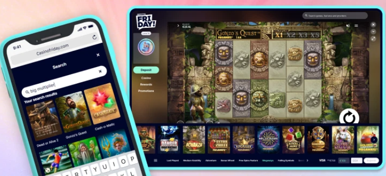 mobile gaming at friday casino